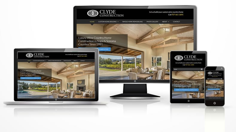 Portfolio Clyde Construction responsive web design