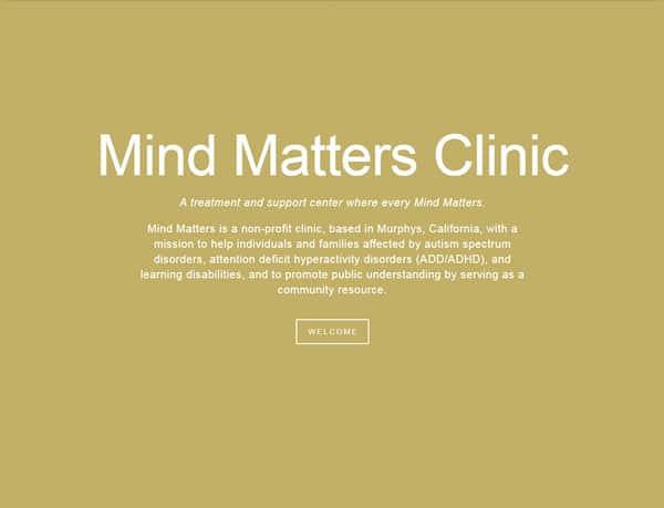 Treatment center website before redesign