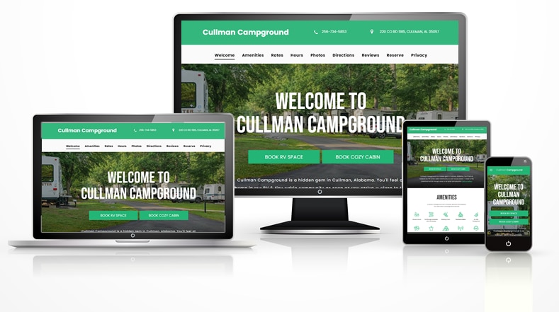 RV Park Cullman responsive web design