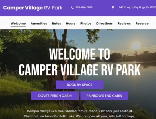RV Park Web Design, Camper Village RV Park