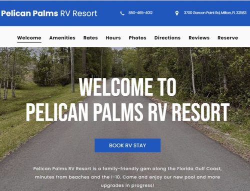 RV Park Web Design, Pelican Palms RV Resort